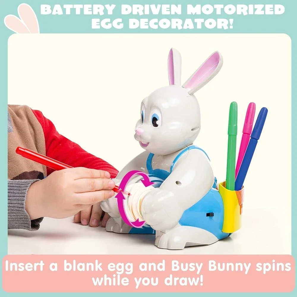 JOYIN Easter Bunny Egg Spinner Kit w/ Markers - Kids‎ Craft Decorator